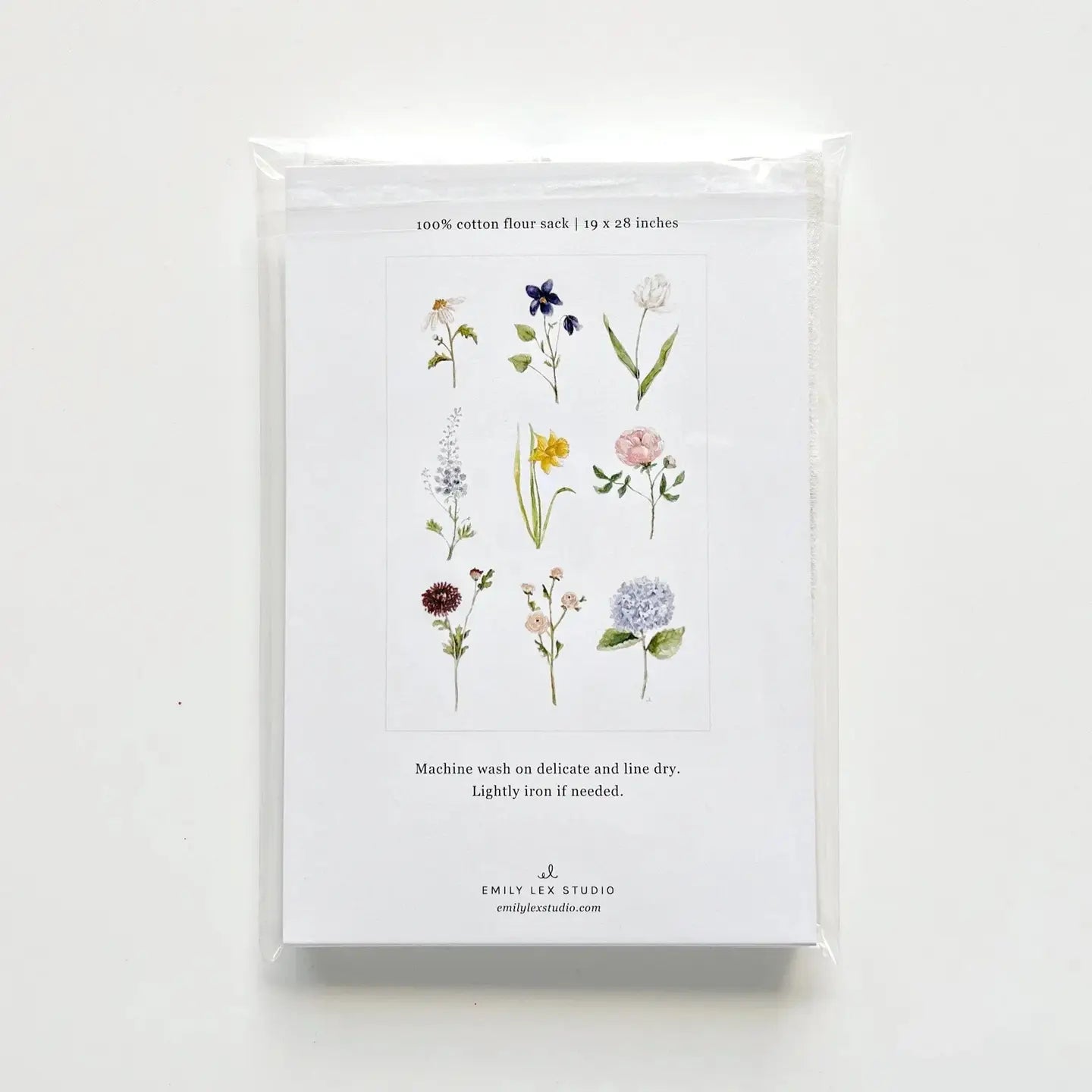 Garden Flowers Cotton Flour Sack Tea Towel