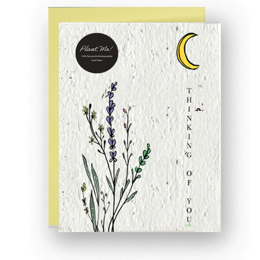 Thinking of You (Moon) Wild Seed Paper Greeting Card