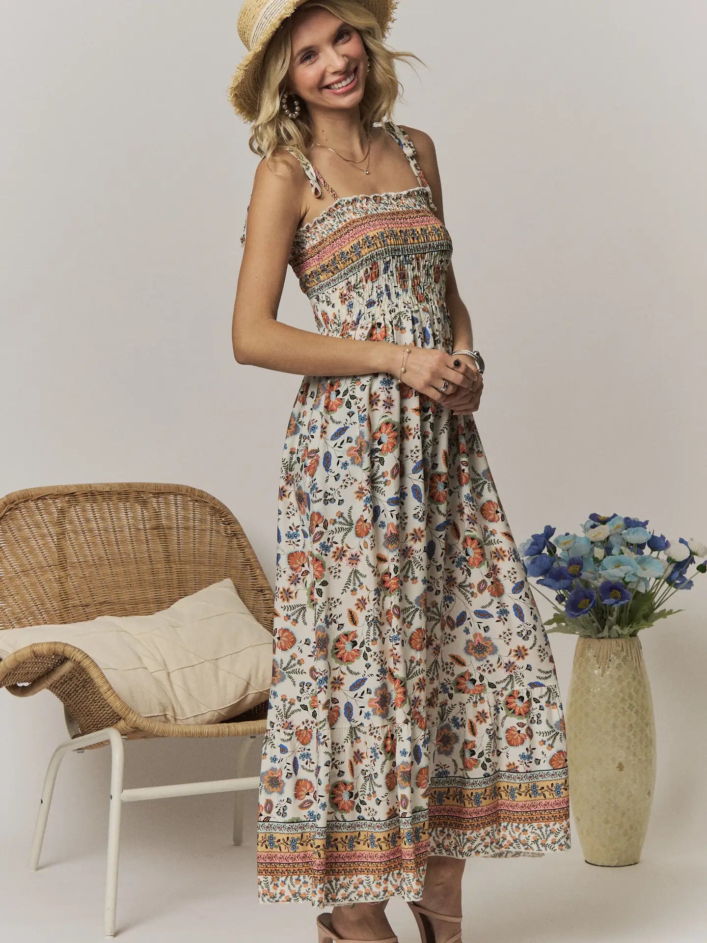 Rowe TIE Shoulder Maxi Dress