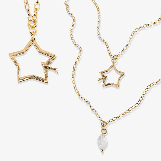 Peace & Love Star and Bird Original Lite Necklace