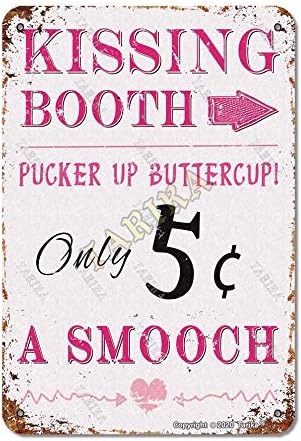 Kissing Booth Metal Sign