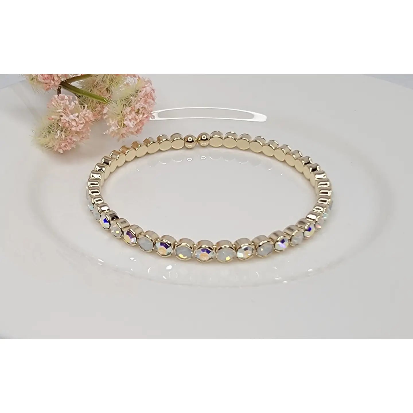 Two Tone Color Mix Bracelet-White/Opal
