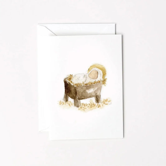 Manger Baby Christmas Mini Enclosure Notecard