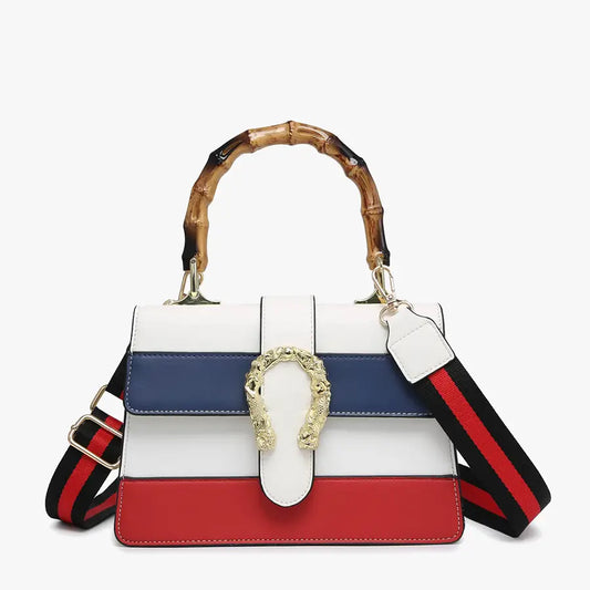Anya Color Block Crossbody w/ Guitar Strap