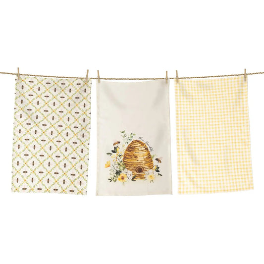 Tea Towels - Bee Humble (Pk/03 Ast)