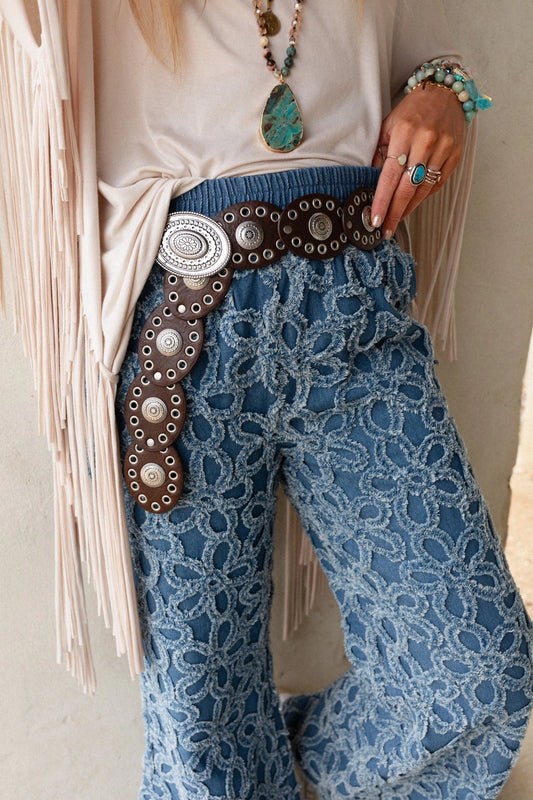 Onyx Oval Western Belt - Brown-OS