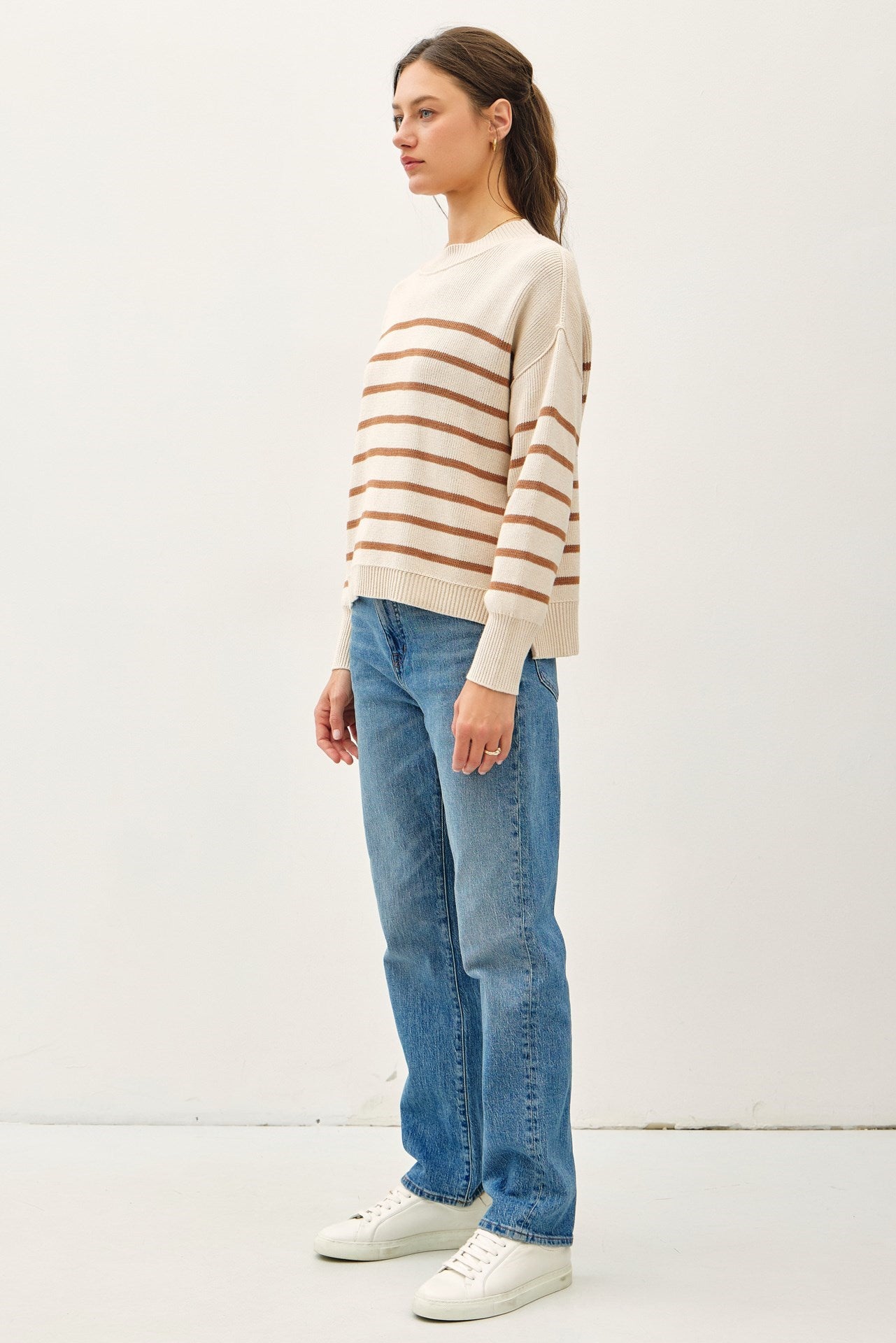 Savannah RELAXED CHUNKY KNIT STRIPED SWEATER