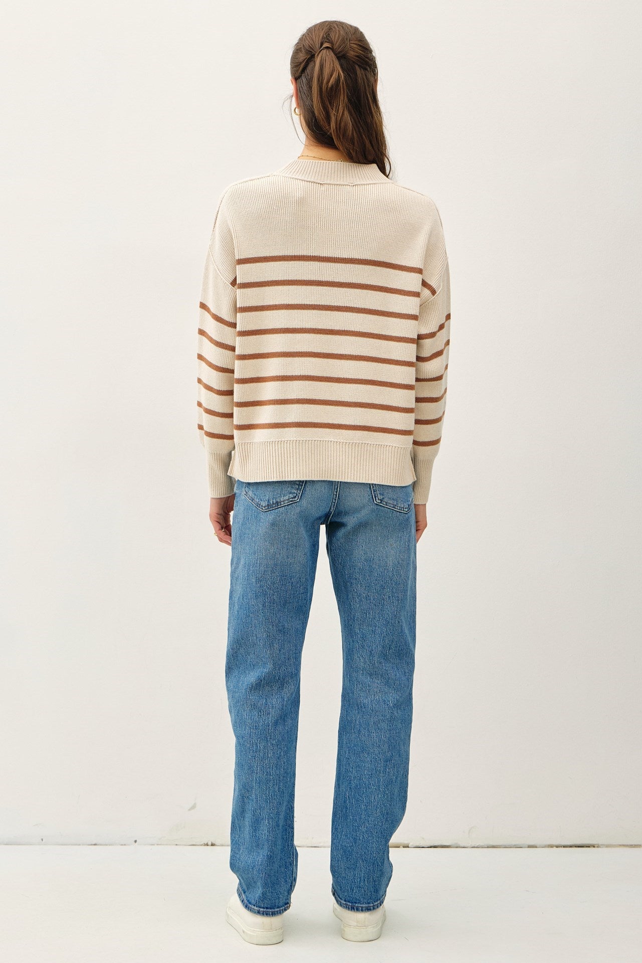 Savannah RELAXED CHUNKY KNIT STRIPED SWEATER