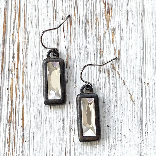 Rustic Swarovski Crystal Earrings
