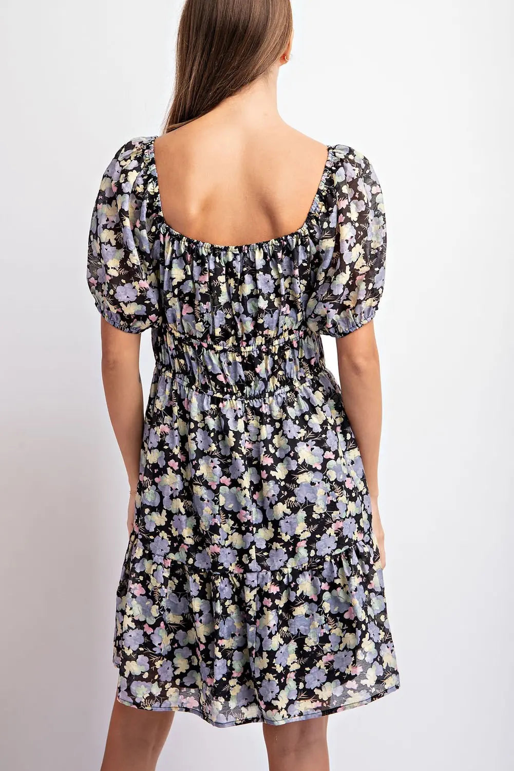 Nellie Short Sleeve Floral Print Dress