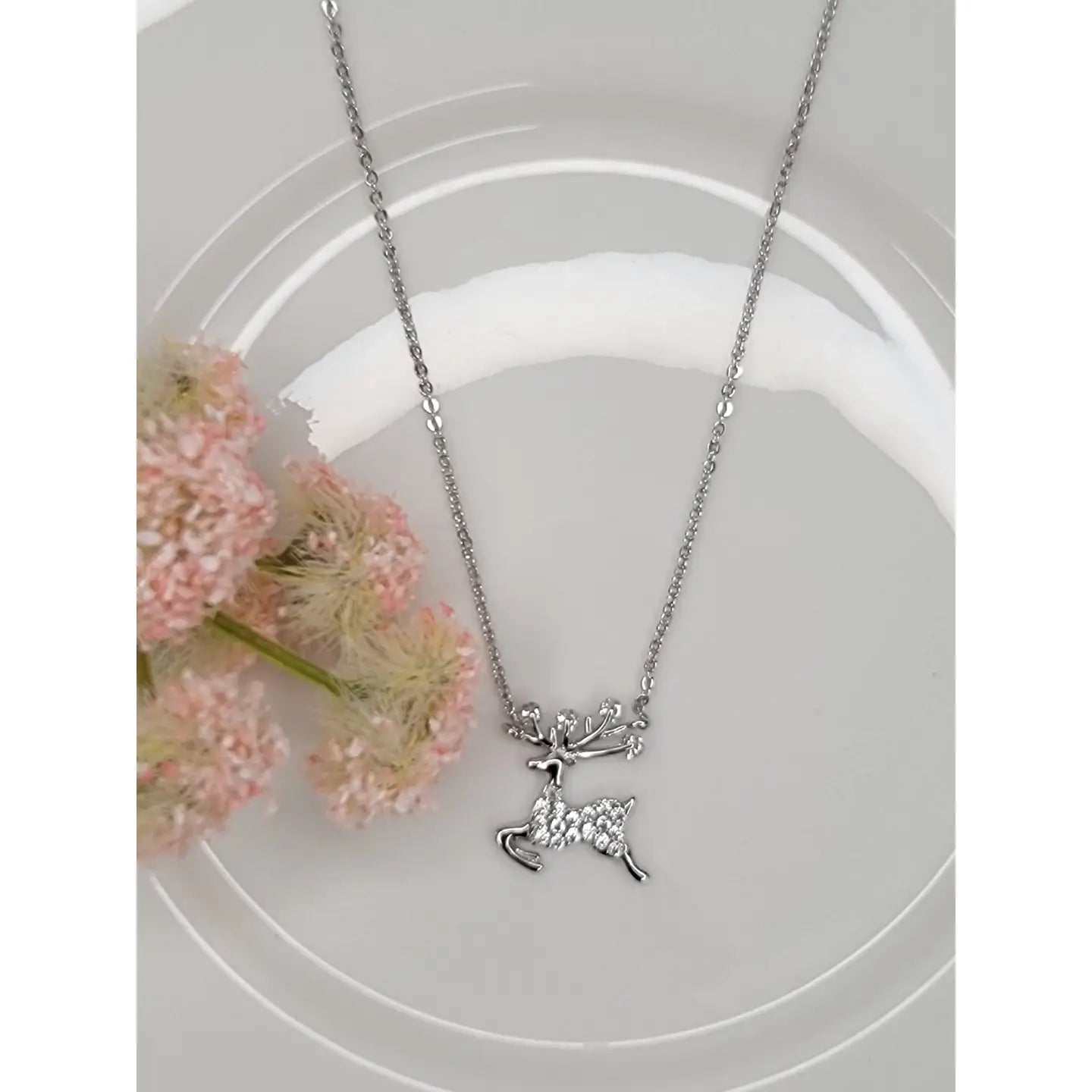 Deer Necklace-Silver