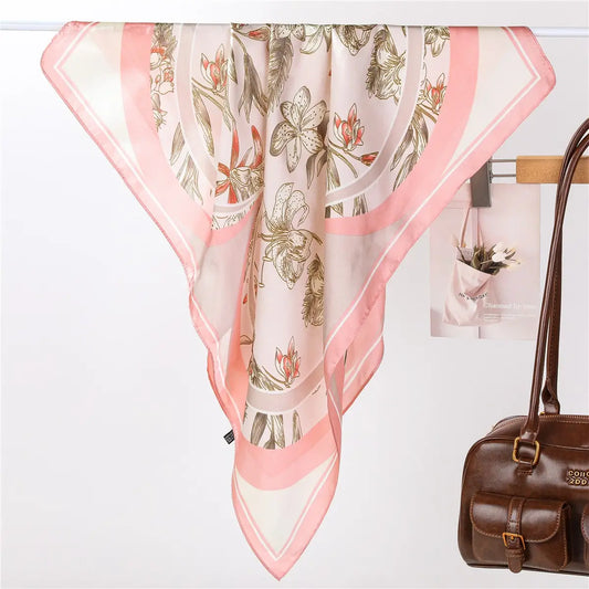 Lilies & Wildflowers Silk-Feel Scarf