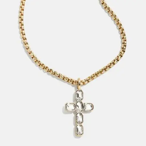 18K Stainless Steel Tarnish Free Cross Necklace