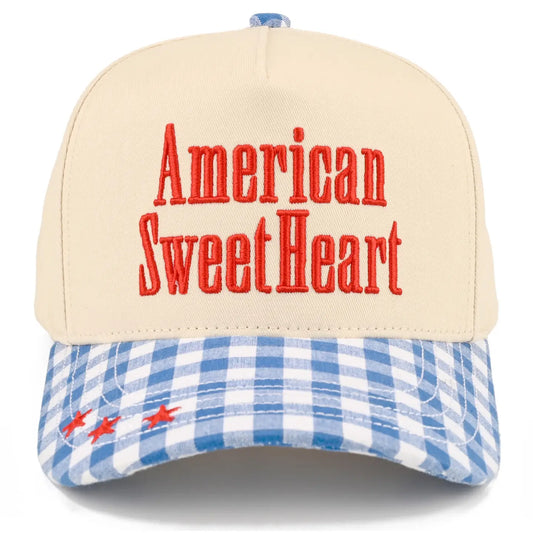 C.C American Sweetheart Letter On Two Tone Trucker Hat