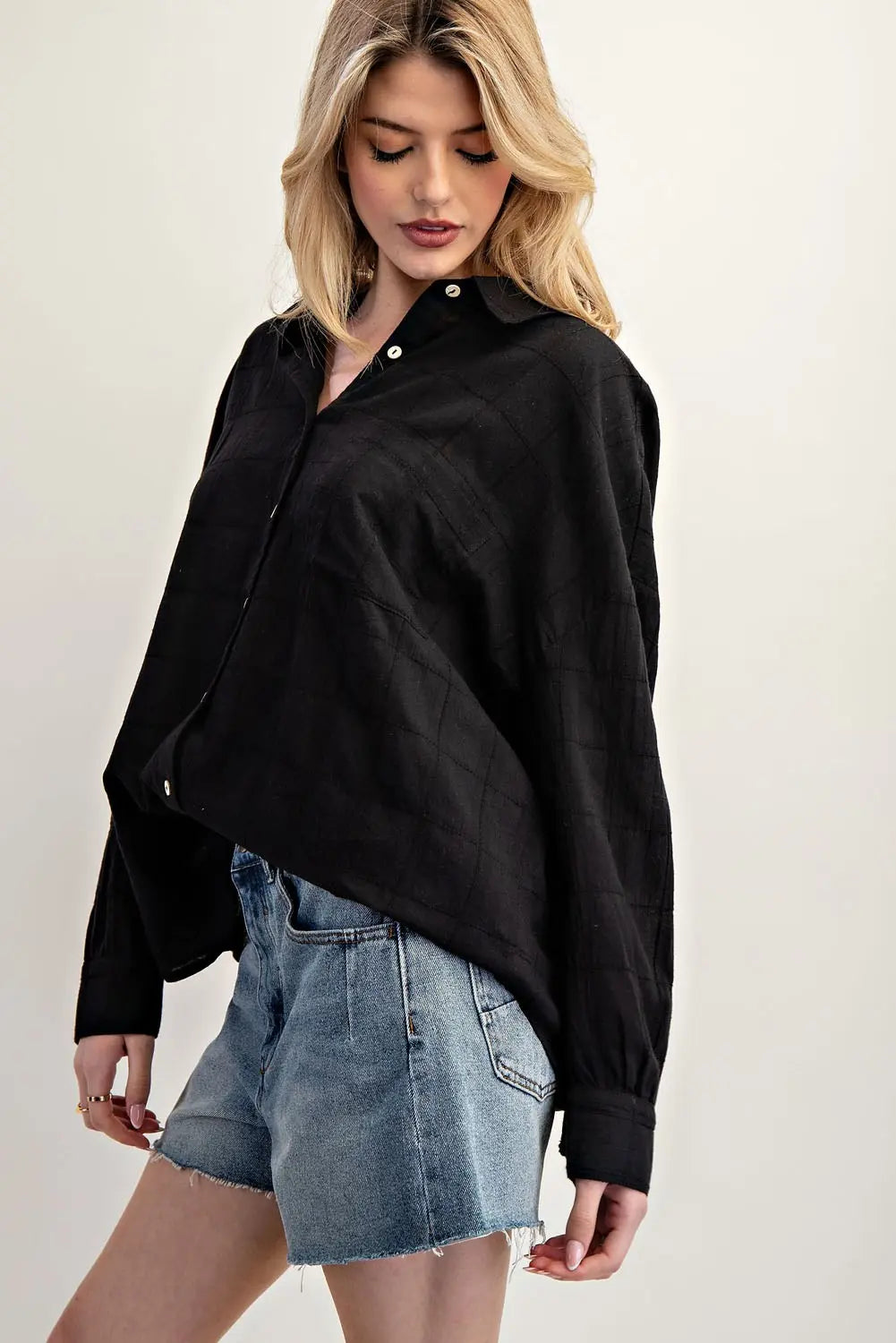 Sabine Soft Washed Button Down Top