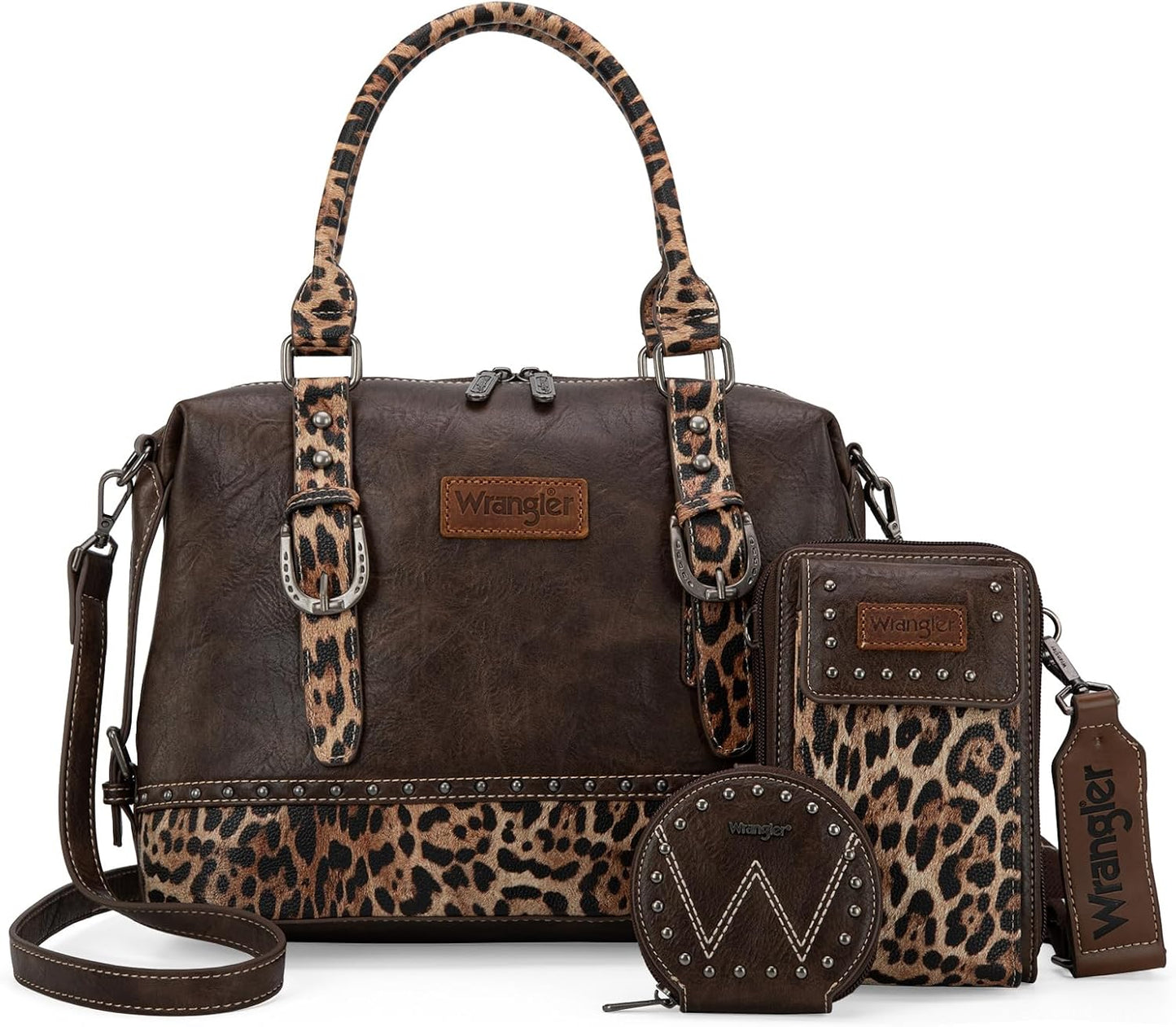 Wrangler 3Pcs Doctor Bag Sets for Women Top-handle Satchel-Leo