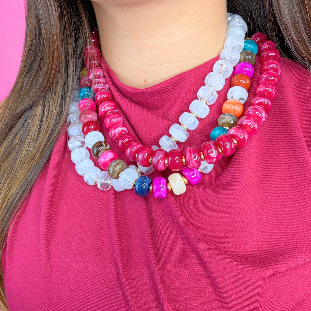 Jasmine Beaded Necklace-Multi