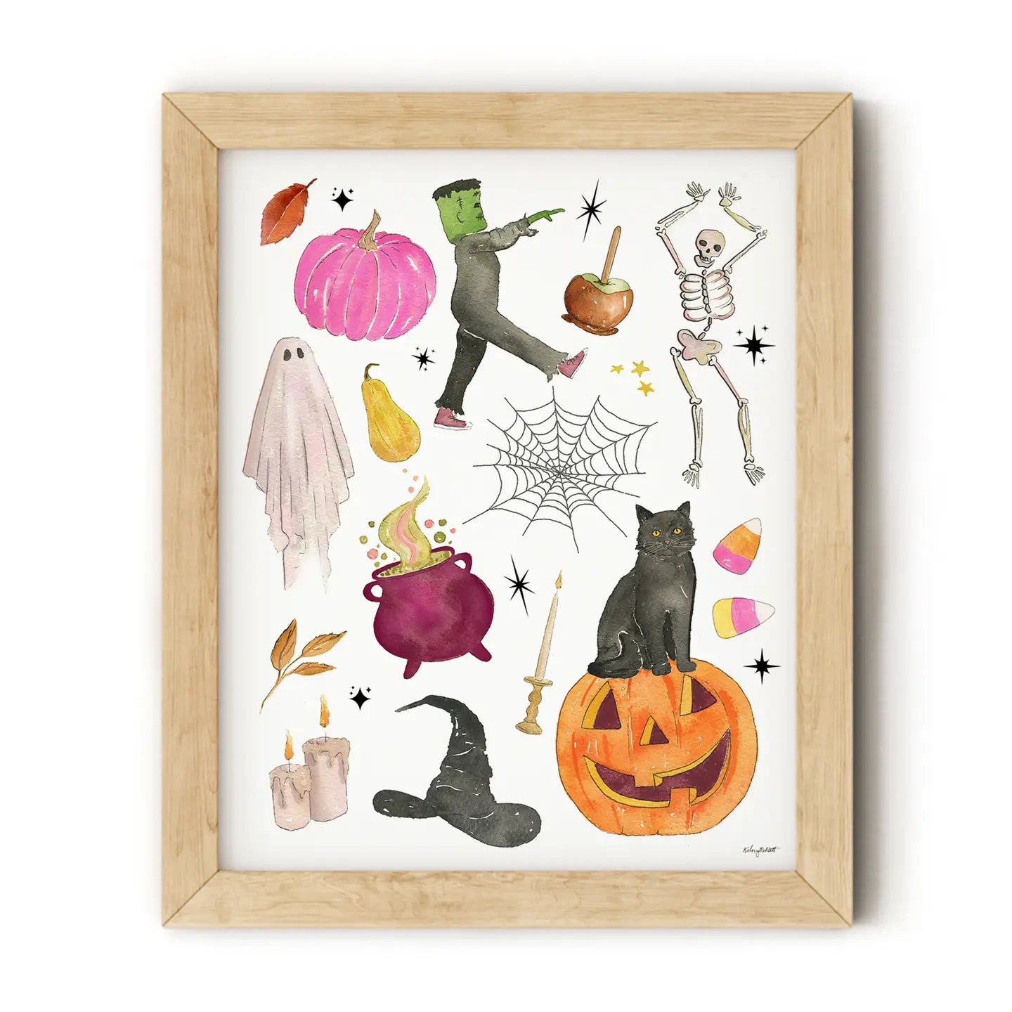 Watercolor Halloween Tricks & Treats - Fall Wall Art