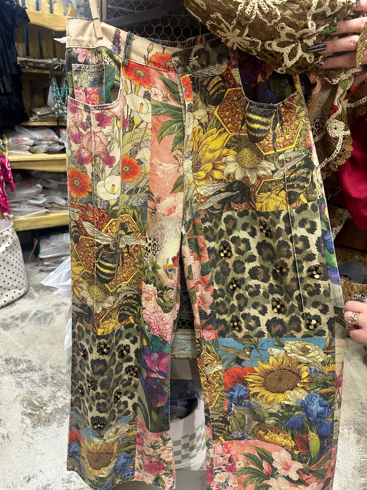 A Rare Bird Garden Leopard Pants