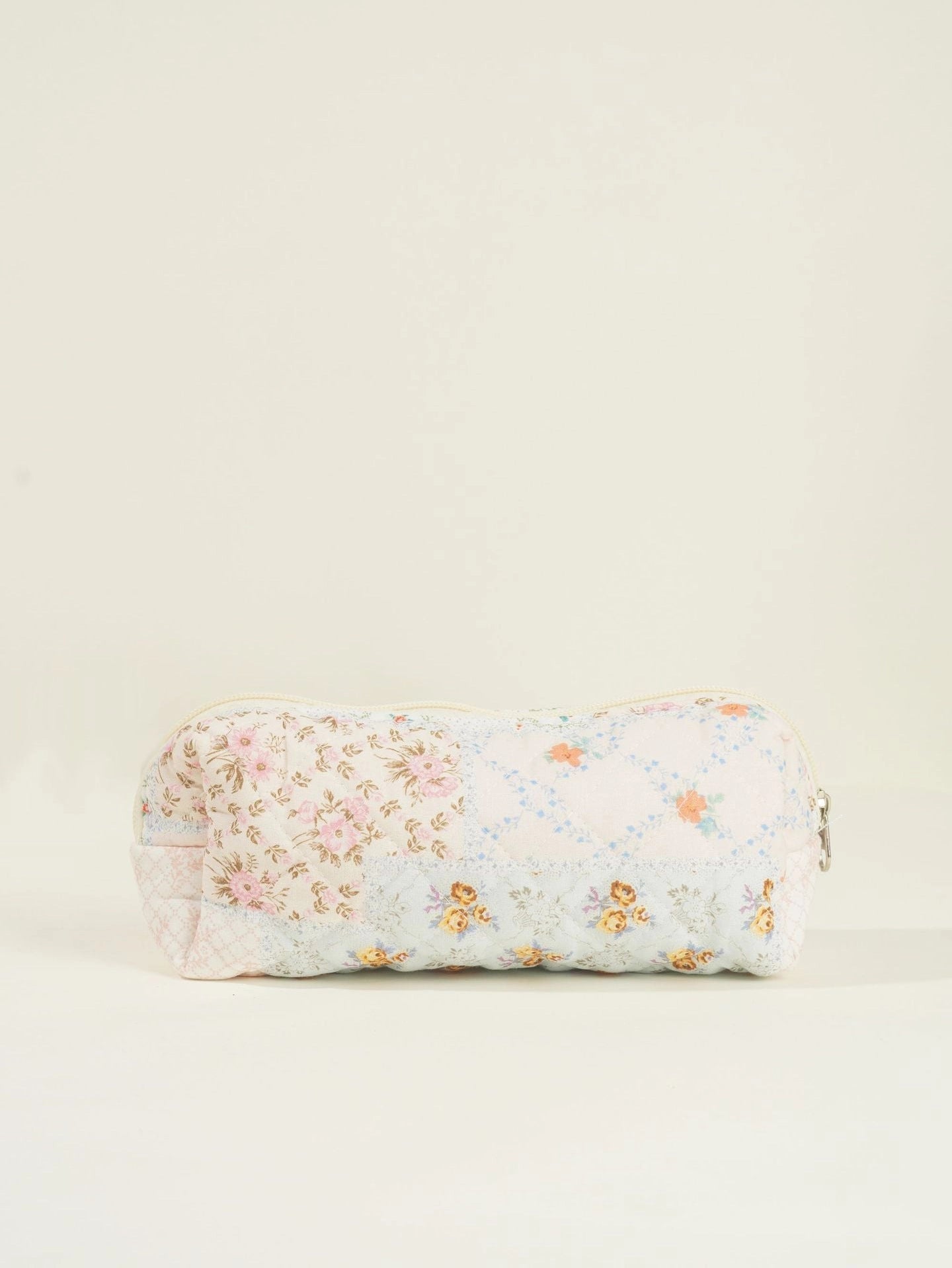 Butterfly Floral Print Puffer Make Up Bag-Small