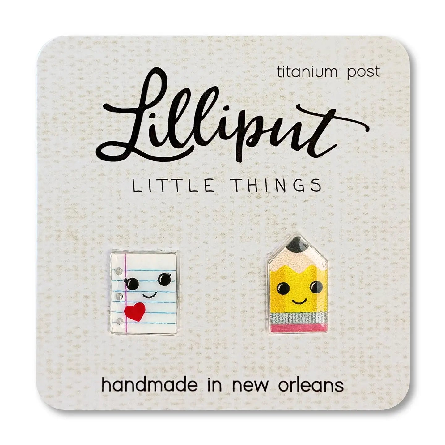 Lilliput Paper and Pencil Earrings