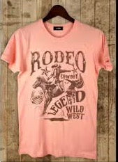 Rodeo Cowboy T-Shirt-Peach