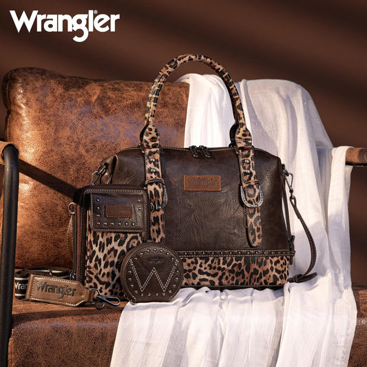Wrangler 3Pcs Doctor Bag Sets for Women Top-handle Satchel-Leo