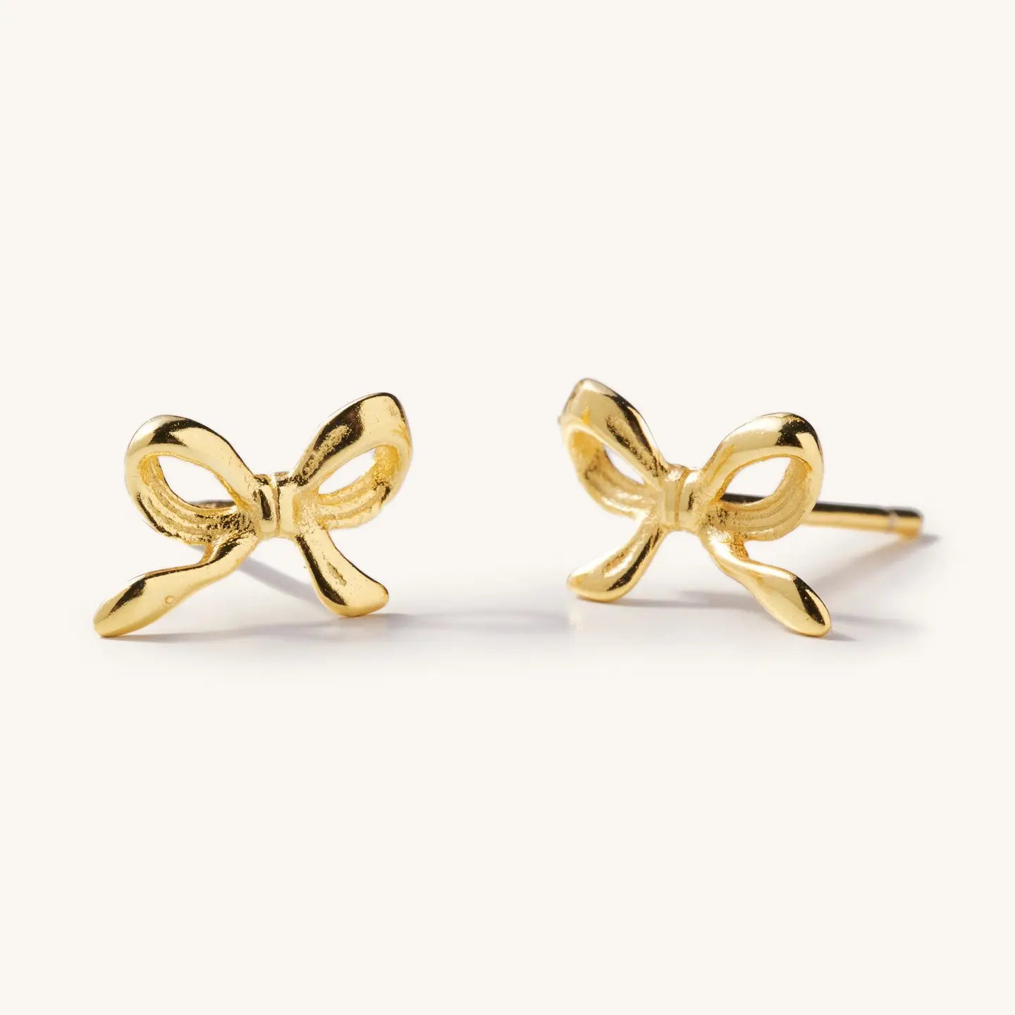Dainty Bow Studs- Gold