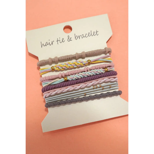 Boho Dual Function Knot Bracelet Hair Ties-Tan or Pastel
