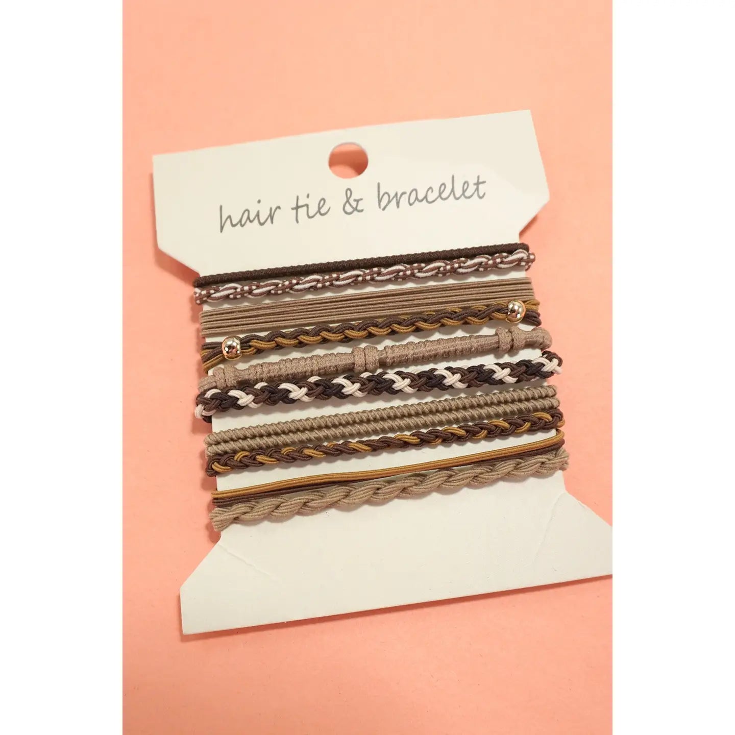 Boho Dual Function Knot Bracelet Hair Ties-Tan or Pastel