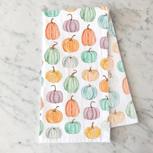 Colorful Pumpkins Kitchen Towel