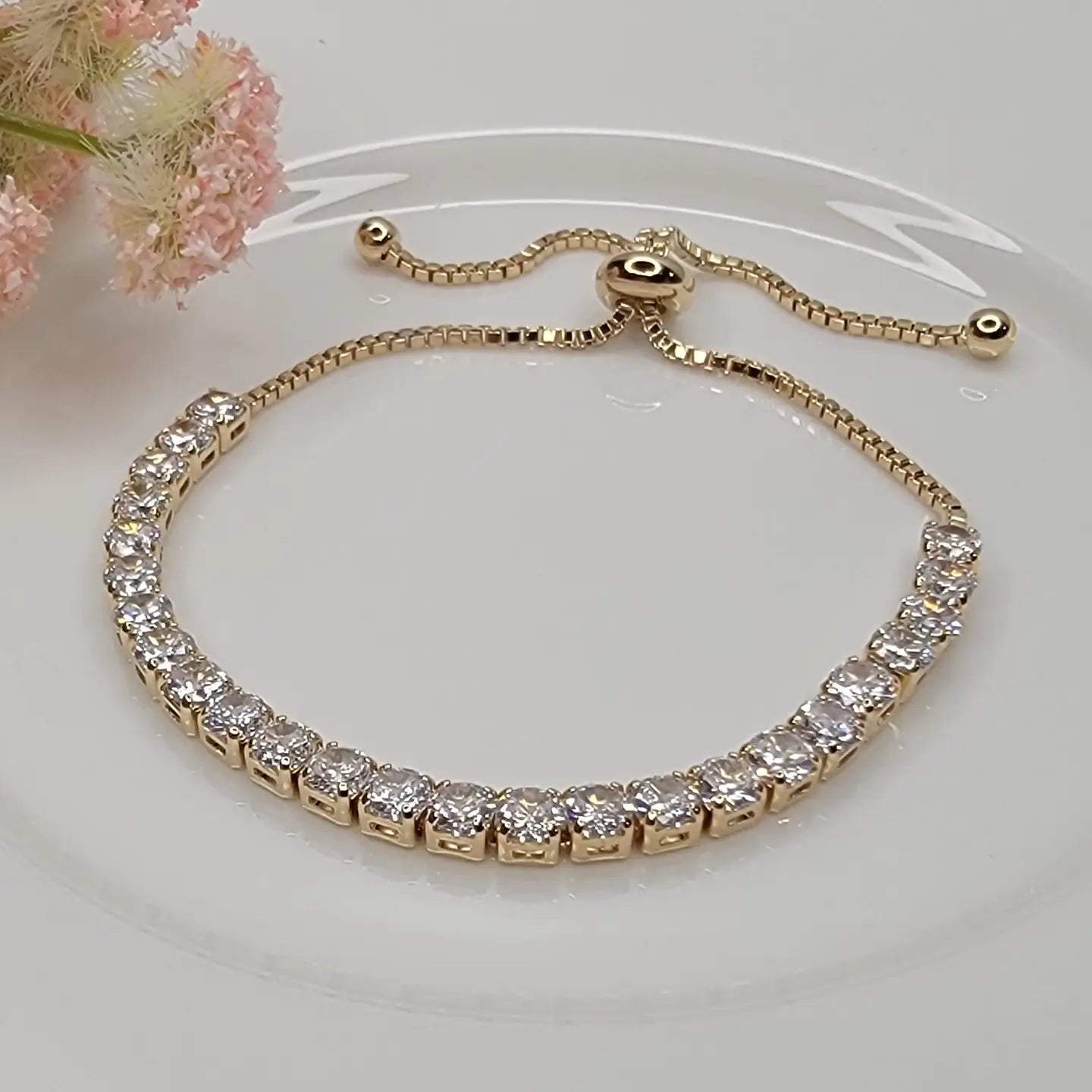 Cz Slide Adjustable Bracelet