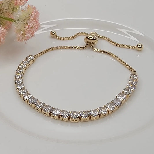 Cz Slide Adjustable Bracelet