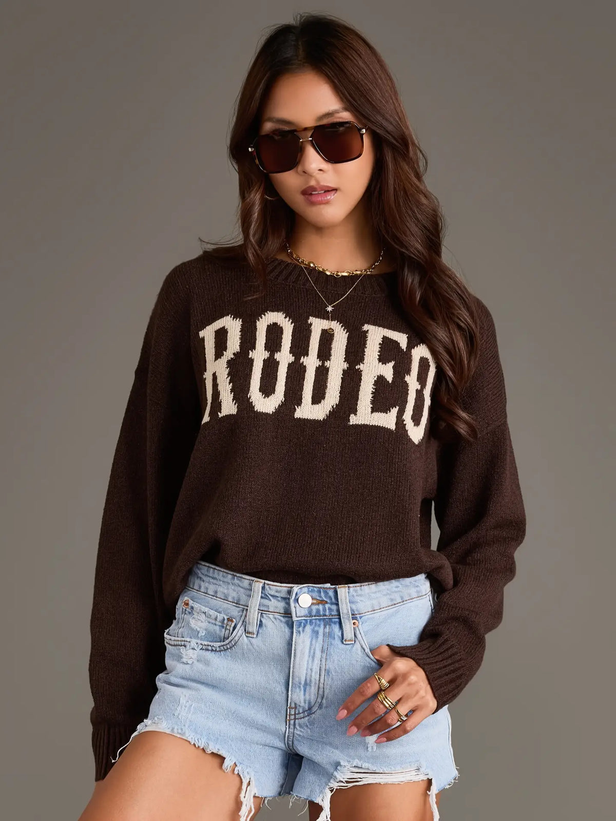 Brown Rodeo Lightweight Sweater