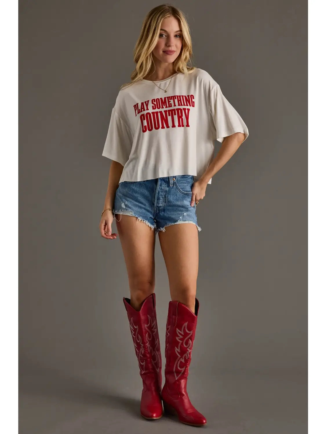 Play Something Country Cropped Tee
