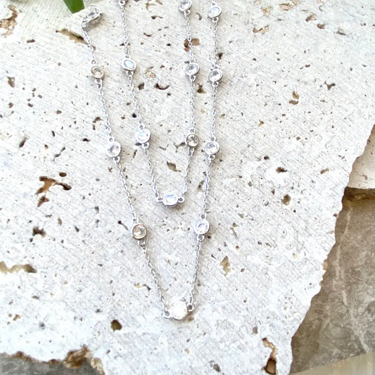 Silver and Crystal Necklace