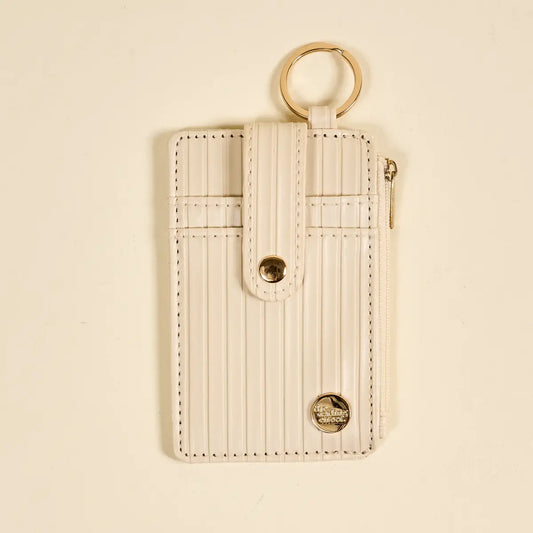 Ripple Ridge Keychain Wallet–Oat