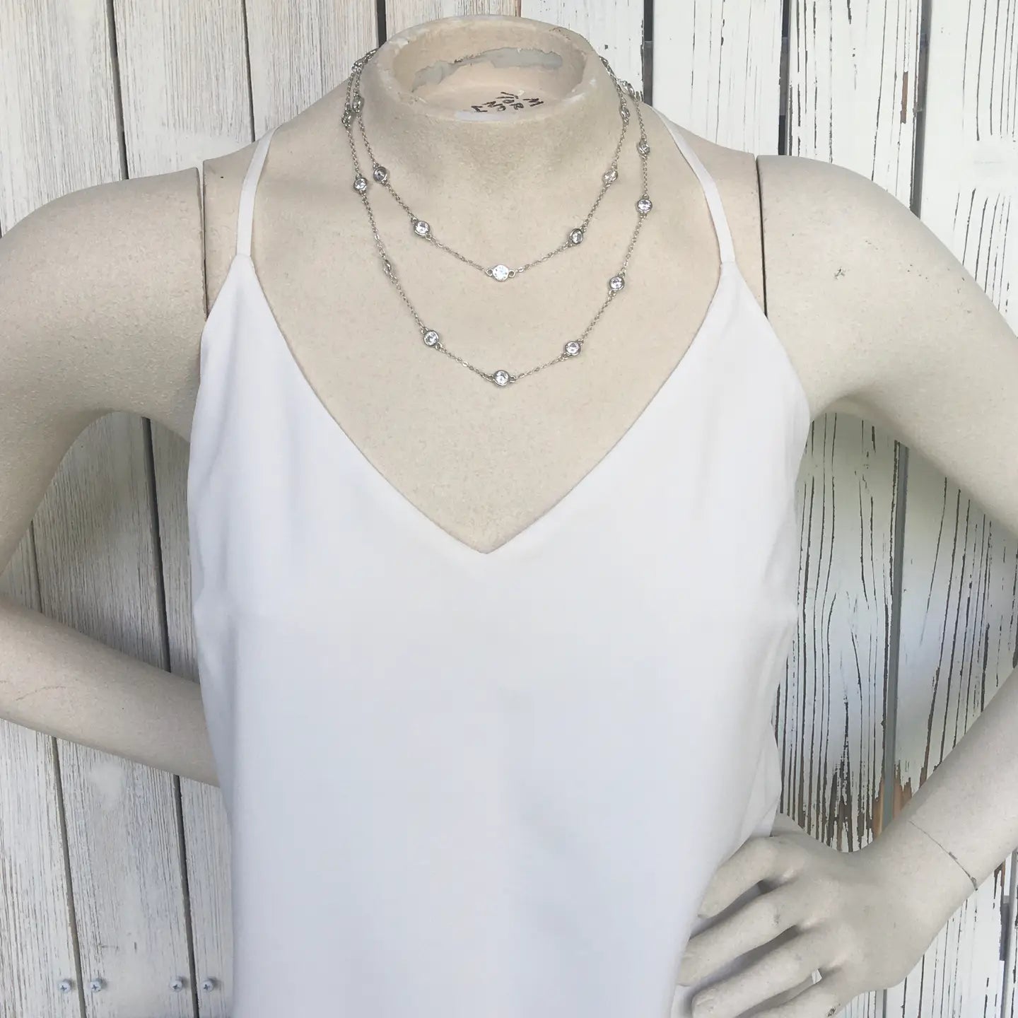 Silver and Crystal Necklace