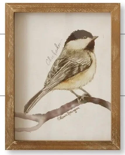 Framed Prints - Birds with Names-Chickadee