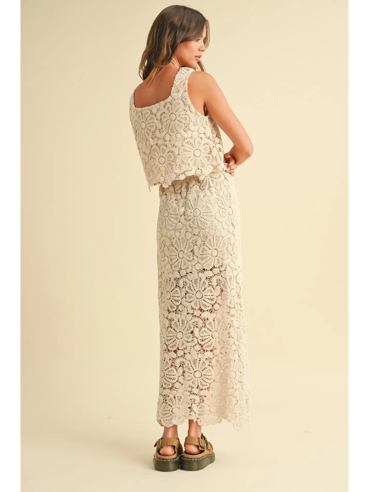 Tropea Flower Crochet Sleeveless Top