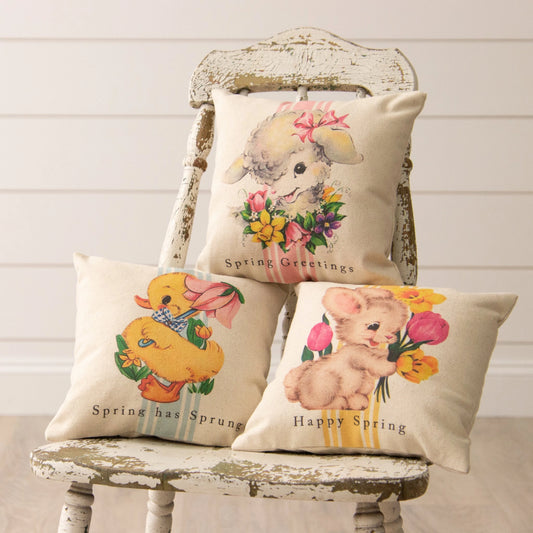 Spring Greetings Pillow (Lamb)