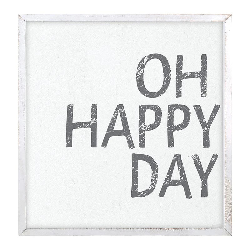 Face to Face 22" Sq Word Board - Oh Happy Day