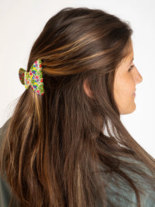 Floral Claw Clips, Set of 3 - Taupe Floral Branches