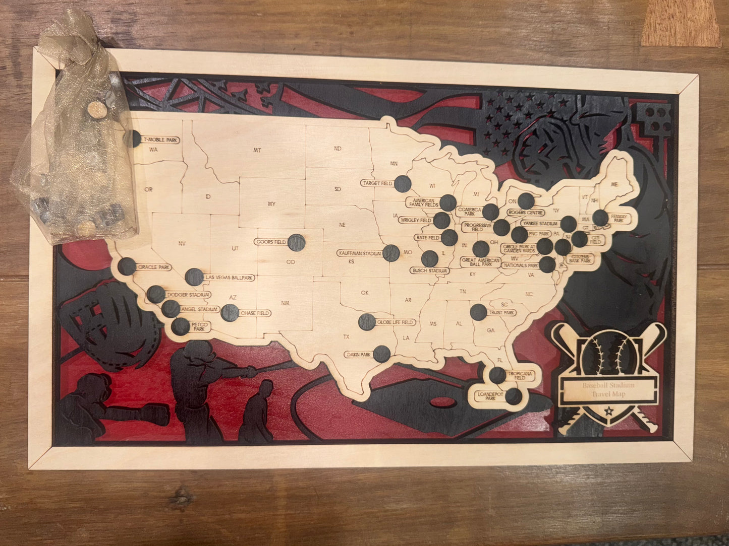 Baseball Stadium Map with Inserts