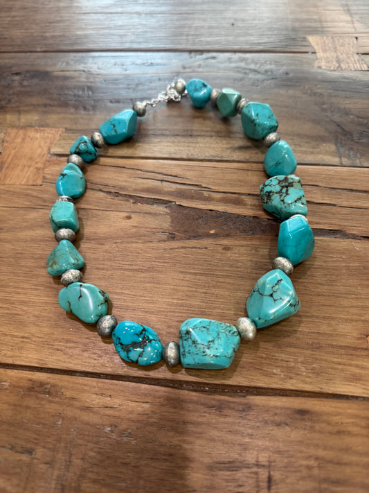A Rare Bird Chunky Turquoise Necklace