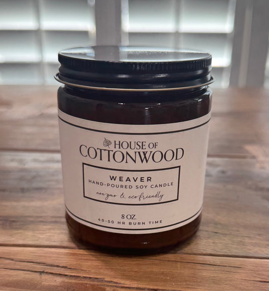 House of Cottonwood 8oz Candle-Weaver