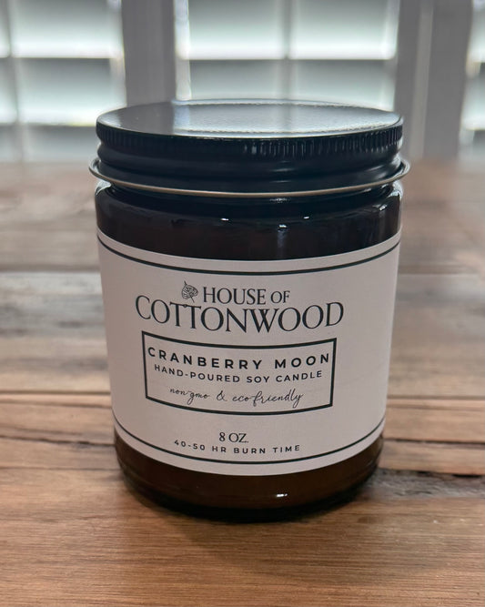 House of Cottonwood 8oz Candle-Cranberry Moon