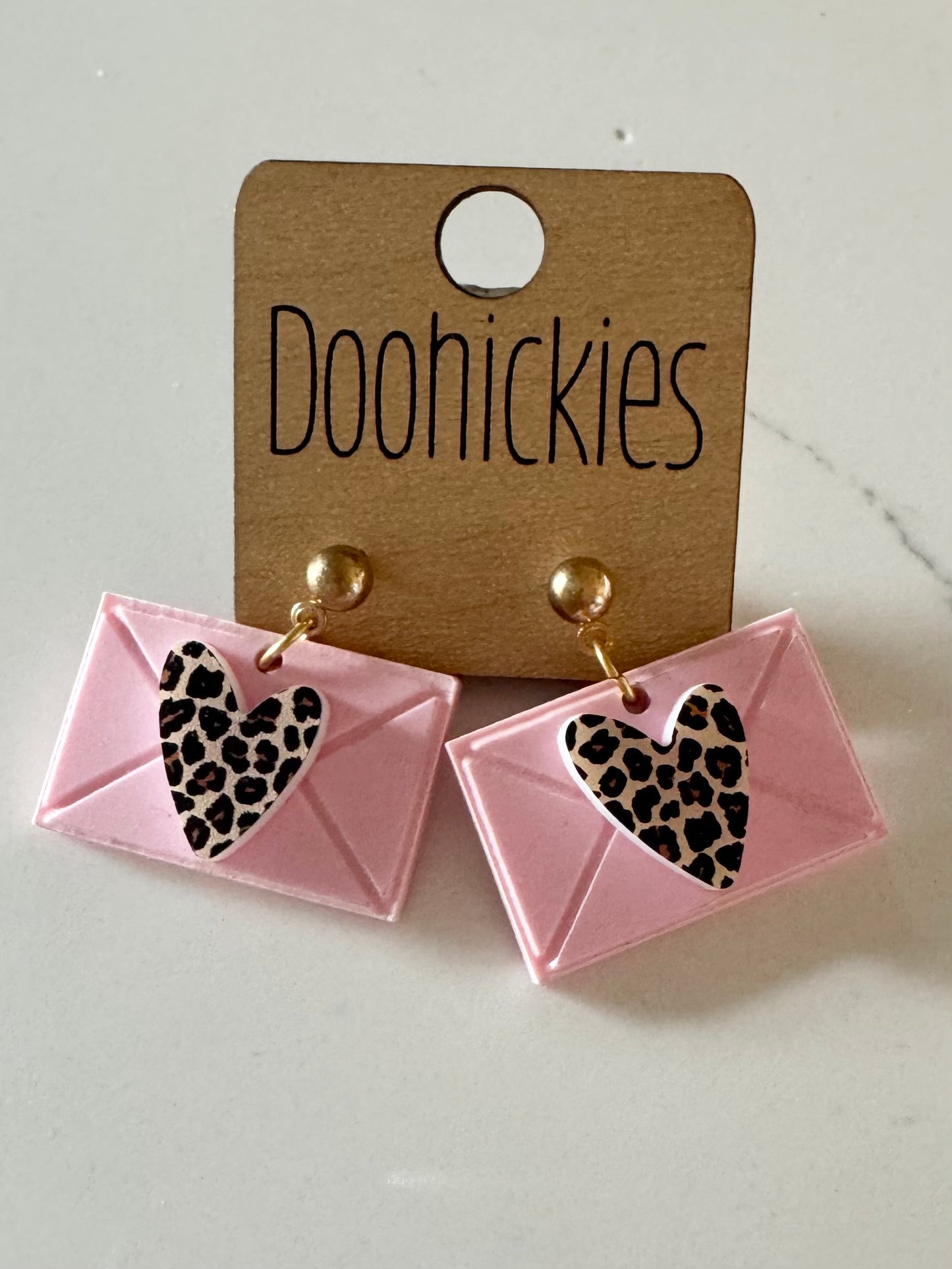 Love Note Leopard Earrings