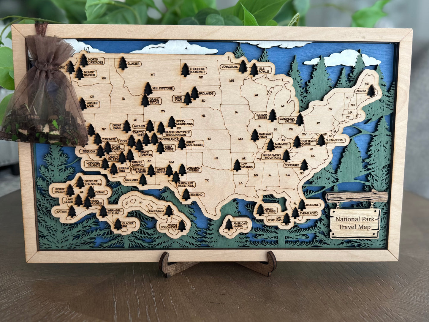 USA NATIONAL PARKS MAP with INSERTS
