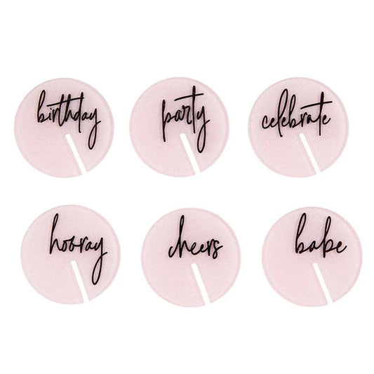Acrylic Drink Markers - Birthday